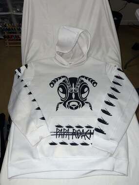 Papa Roach Born For Greatness Graphic Hoodie White Size XL